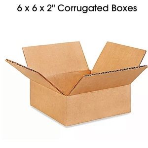 6 x 6 x 2" Corrugated Boxes [25 boxes] lot of 25 6x6x2” BRAND NEW S-4307